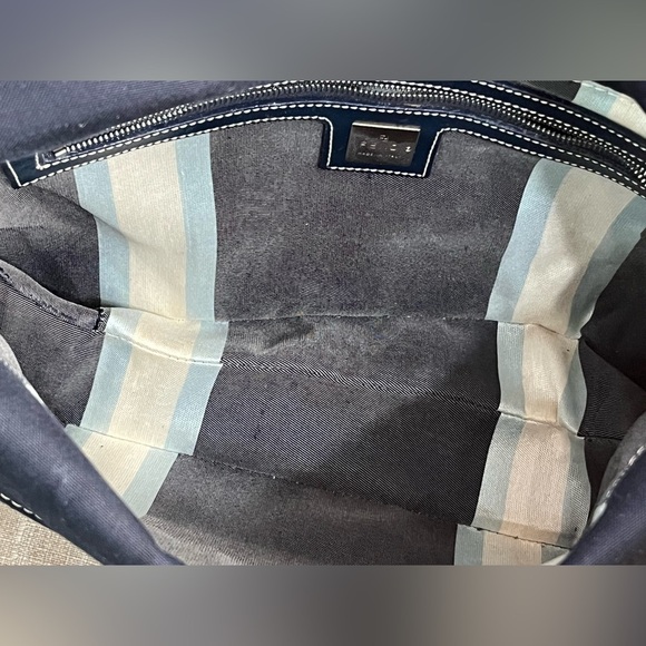 Fendi Navy Blue Fold-Over Baguette Bag - Picture 6 of 15